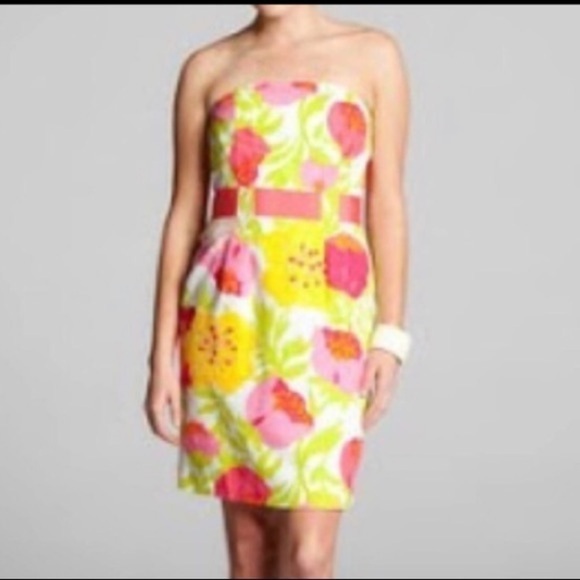 LILLY Pulitzer yellow Vanessa strapless dress - Picture 5 of 5